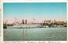 UDBK Postcard NY K129 Steamboat Landing Albany Reichner Bros Made in Germany picture