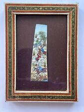 ❗🔥Vintage miniature Persian hunting scene painted on camel bone art gift❗ picture