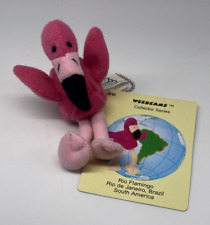 Rio Flamingo Weebeans Brazil Key Chain Zipper Pull Plush with Tag picture