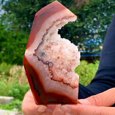 165g Natural and beautiful Obelisk shaped agate crystal cave, super large Gemsto picture