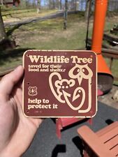 Vintage Wildlife Tree US Forest Service Tree Small Sign Metal picture