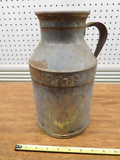 Vintage 1952 Bowman Metal Milk Jug ~ Great Vase, Umbrella Holder, Planter, Etc. picture