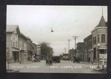 REAL PHOTO NEW LISBON WISCONSIN DOWNTOWN MAIN STREET SCENE POSTCARD COPY picture
