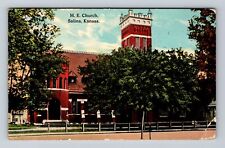 Salina KS-Kansas, ME Church, Religion, Antique, Vintage Postcard picture
