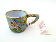 Vintage NYCO Limited Production Cup Shaped Ornament Enameled Floral Design picture