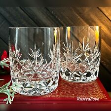 Lenox Charleston Vintage Double Old Fashioned Barware Glasses Pair * picture