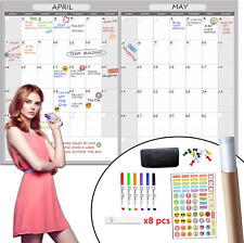 CLEVER CLEAN Large Dry Erase Wall Calendar - 36