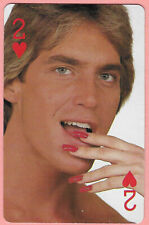 1982 Chippendales Single Swap Playing Card, Male Dancer, Two of Hearts - VG picture