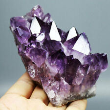 Natural Purple Amethyst Cluster Druzy Geode Quartz Crystal Healing Rock Stone picture