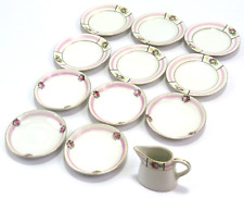Nippon Hand Painted Small Vintage Ceramic Saucers and Cream Pitcher, Mixed Lot picture