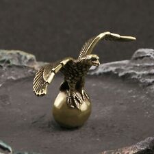 Solid Brass Eagle Figurine  Small Statue Home Ornaments Animal Figurines Gift picture