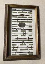 Antique Vintage Barbed Wire Framed Art Collection 10 Samples Western Decor picture