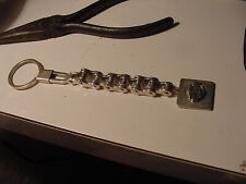Vintage Sterling Silver Harley Davidson Bike Chain Key Chain picture