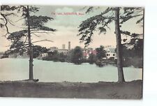 Old Vintage 1908 Postcard of The Lake ABINGTON MA picture