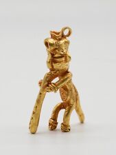 Original Colombian Gold Copper Tumbaga -  Standing Man with a Flute and Tail picture