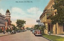 Live Oak FL Florida Downtown Ohio Ave Hotel Sunshine Main Street Vtg Postcard P6 picture