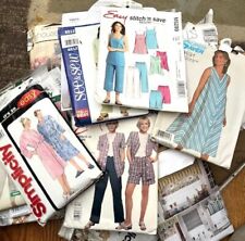 BOX OF OVER 50 VINTAGE SEWING PATTERNS - WOMENS, MENS, CHILDREN, BABIES, CRAFTS. picture