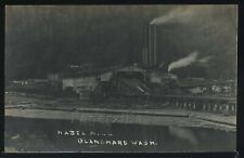 WA Blanchard RARE RPPC 1910's HAZEL LUMBER MILL on SAMISH BAY nr BOW Skagit Co. picture
