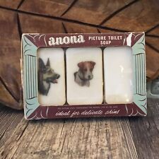 Vintage anona Dogs Picture Toilet Soap Bars By British Legion Industries RARE picture