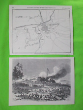2 1987 Harper's Weekly Civil War Prints - Assault on Fort Sanders, Knoxville Map picture