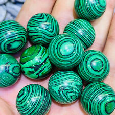 10pc top Natural Green malachite Quartz Sphere Crystal Ball Healing 15mm+ picture