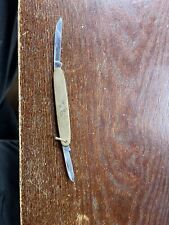 1940'S VINTAGE SMALL POCKET KNIFE 2 BLADES, GOLD PLATED , GOOD picture