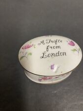 VTG CROWN Staffordshire England Trinket Box from London Bone China #483 picture