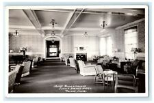1947 Summit Springs Hotel Poland Maine ME Music Room RPPC Photo Postcard picture
