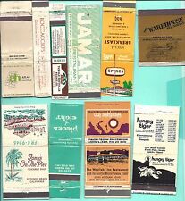 TEN DIFFERENT CALIFORNIA RESTAURANT MATCHBOOK COVERS FROM 1960's picture