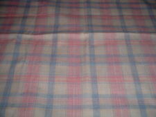 Vtg 80s Country Soft Pink Blue Yellow Plaid Quilt Sew Fabric 16x23 & 23x43 #PB8 picture