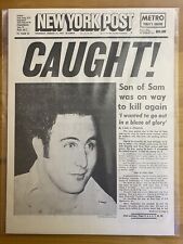VINTAGE NEWSPAPER HEADLINE ~SERIAL KILLER BERKOWITS SON OF SAM NEW YORK CITY 77 picture