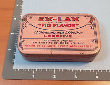 Antique 1900s Ex-Lax Fig flavor Laxative Pink advertising Brooklyn TIN NL730 picture