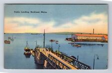 Rockland ME-Maine, Public Landing, Antique, Vintage Postcard picture