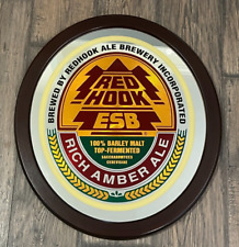 NEW VTG Red Hook ESB Rich Amber Ale Large Oval Wood Pub Mancave Bar  Mirror picture