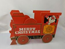 Merry Christmas Train Cardboard Table Decoration 7 Inch Tall  picture