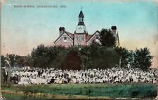 Gothenburg Nebraska~High School Students & Teachers on Campus Lawn~1908 Postcard picture