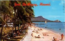 Vintage Postcard Fort DeRussy Hawaii Waikiki postmark 1970 Honolulu         E-55 picture