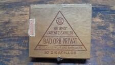 WWII vintage German Bruns Bad Orb - Private 20 cigarette wooden package box picture