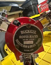 vintage fire department emergency light ,buck eye roto ray, on display bracket picture