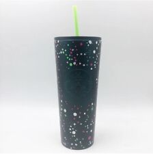Starbucks 2021 Holiday Green Confetti Dots Stainless Steel Tumbler Cold Cup 24oz picture