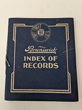 Vintage Antique 1920s Brunswick Index of Records Owners Notepad Notebook Blank picture