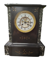 Japy Freres Med. D'Honneur - Antique Mantel Clock - Black & Verde Antico Marble picture