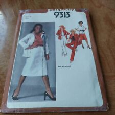 Vtg (1979) Simplicity #9313 Misses Skirt Pants Jacket Sz 10 Partial Neatly Cut  picture