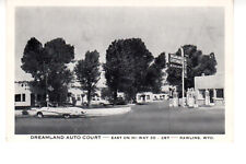 Postcard: Dreamland Auto Court, Rawlins, WY (Wyoming) - Roadside America; Globes picture