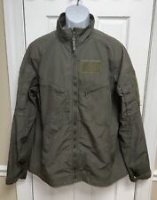 Massif FR Flight Suit Jacket Full Zip Top Sage Green Size LARGE LONG Made USA picture