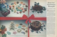 1948 Food Christmas Thought Plum Pudding Fruitcake Cookies Fudge Vtg Print Ad C5 picture