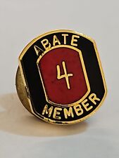 ABATE 4 Year Member Motorcycle Hat Lapel Pin picture
