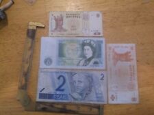 LOT OF 4 FOREIGN BANK NOTES   MULDOVIA, ENGLAND, BRAZIL picture