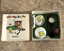 Vintage 1996 Looney Tunes Tweety Bird Watch & Golf Ball Set Armitron NOS *READ picture