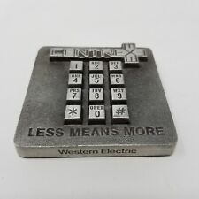 Centrex Western Electric Telephone Key Pad Paper Weight Less Means More picture